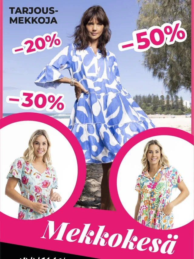 MEKKOKESÄ 👗
HYVÄ VALIKOMA TARJOUS MEKKOJA 👗 
TULE 👗 
#kesä #mekkokesä
